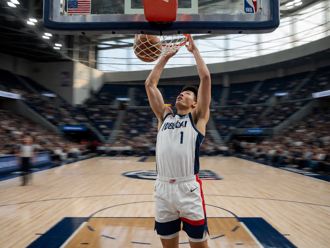 NBA篮球比赛球员扣篮瞬间
